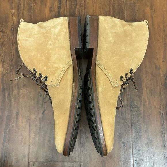 J.L. POWELL "The Sporting Life" Tan Nubuck Leather Chukka Boots - Picture 3 of 9